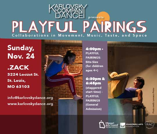 More Info for PLAYFUL PAIRINGS: COLLABORATIONS IN MOVEMENT, MUSIC, TASTE AND SPACE